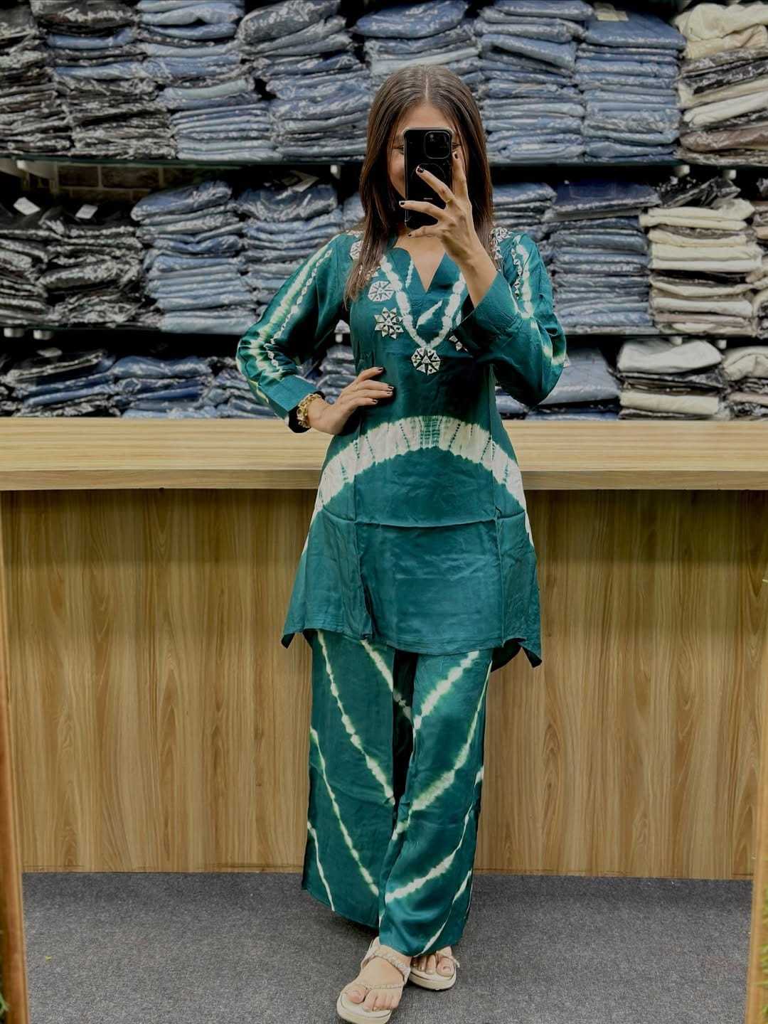 YNF Wholesale Burberry Silk Co-ord Set  | Surat Manufacturer