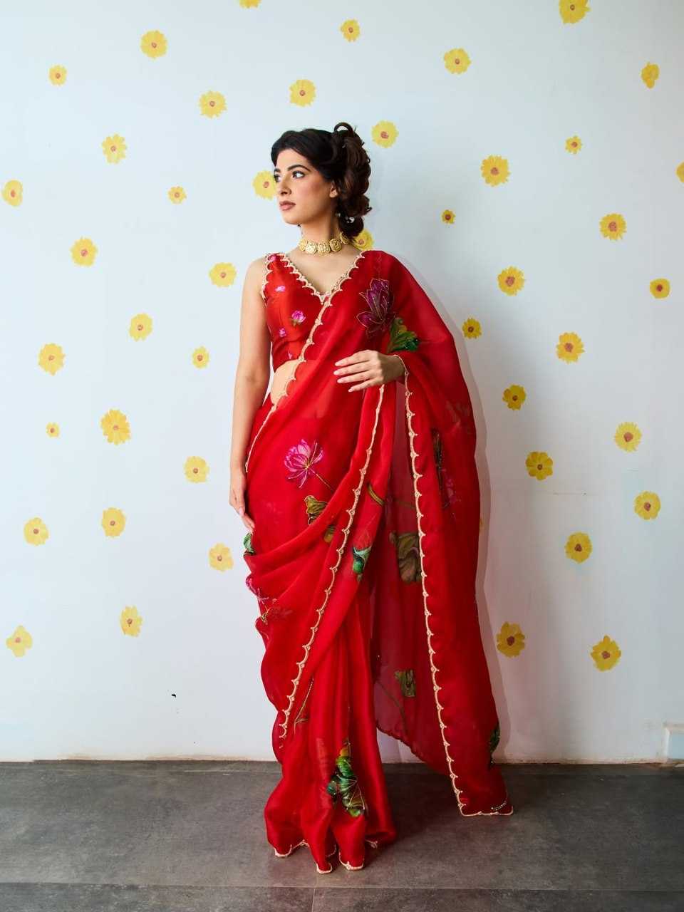 YNF Wholesale Organza Silk Ready To Wear Sarees KESH606 534 | Surat Manufacturer