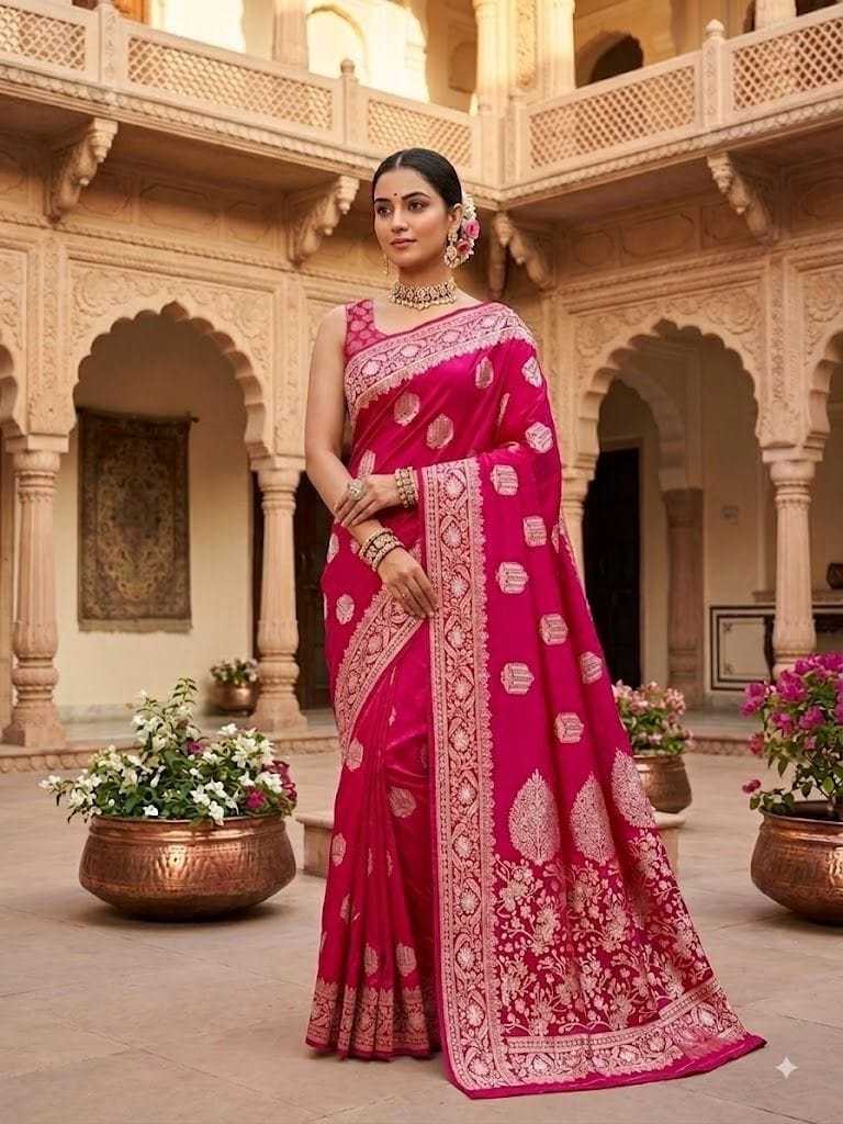 YNF Wholesale Satin Silk Jacquard Saree  | Surat Manufacturer