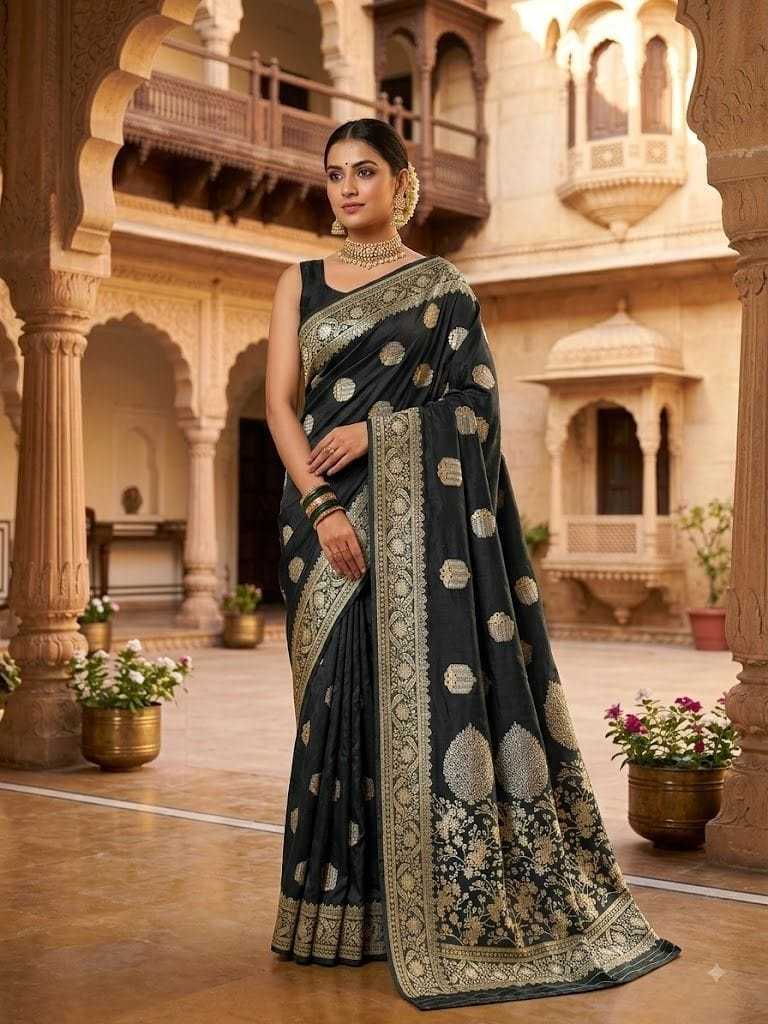 YNF Wholesale Satin Silk Jacquard Saree  | Surat Manufacturer