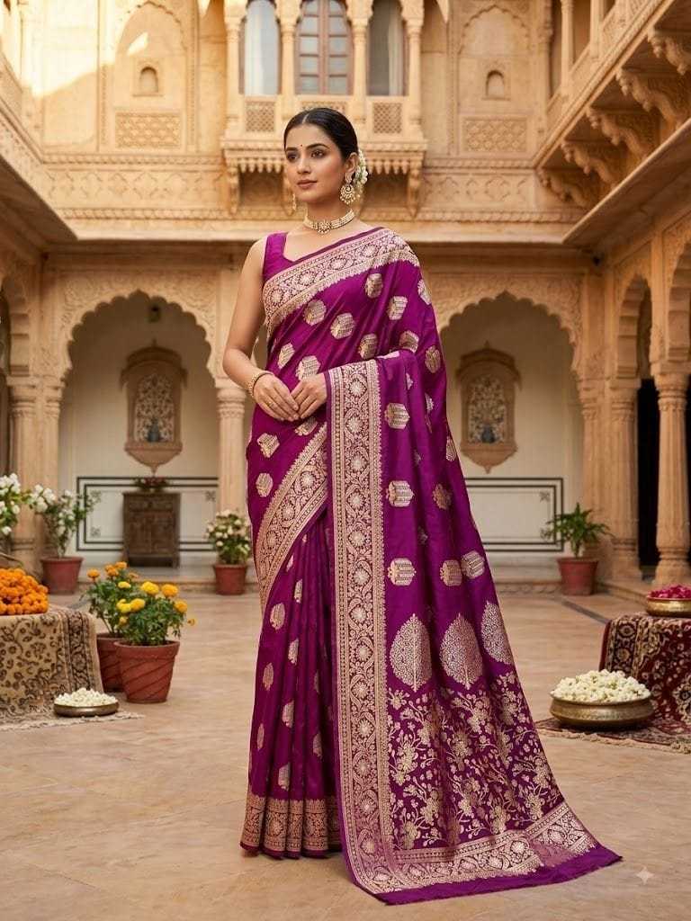 YNF Wholesale Satin Silk Jacquard Saree  | Surat Manufacturer