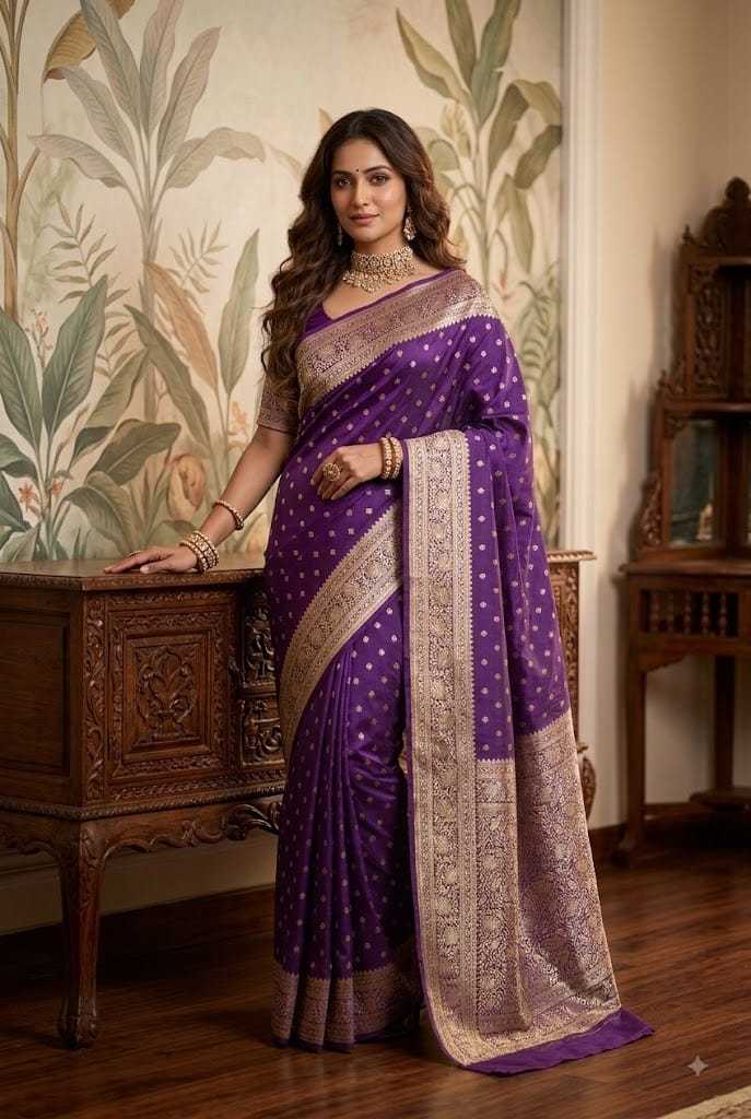 YNF Wholesale Zari Silk Butta Sarees  | Surat Manufacturer