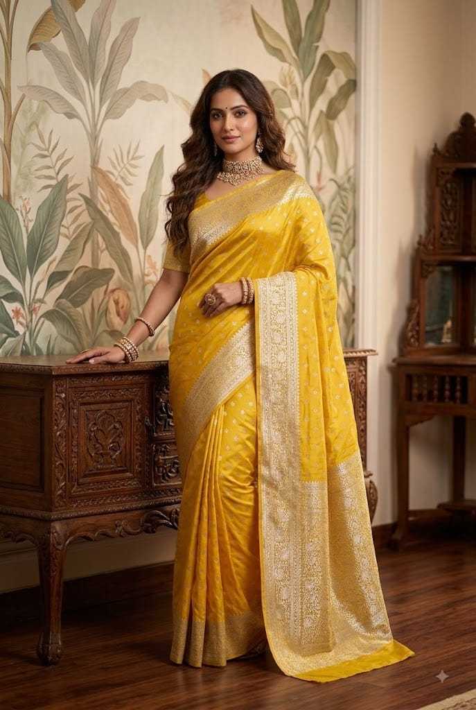 YNF Wholesale Zari Silk Butta Sarees  | Surat Manufacturer