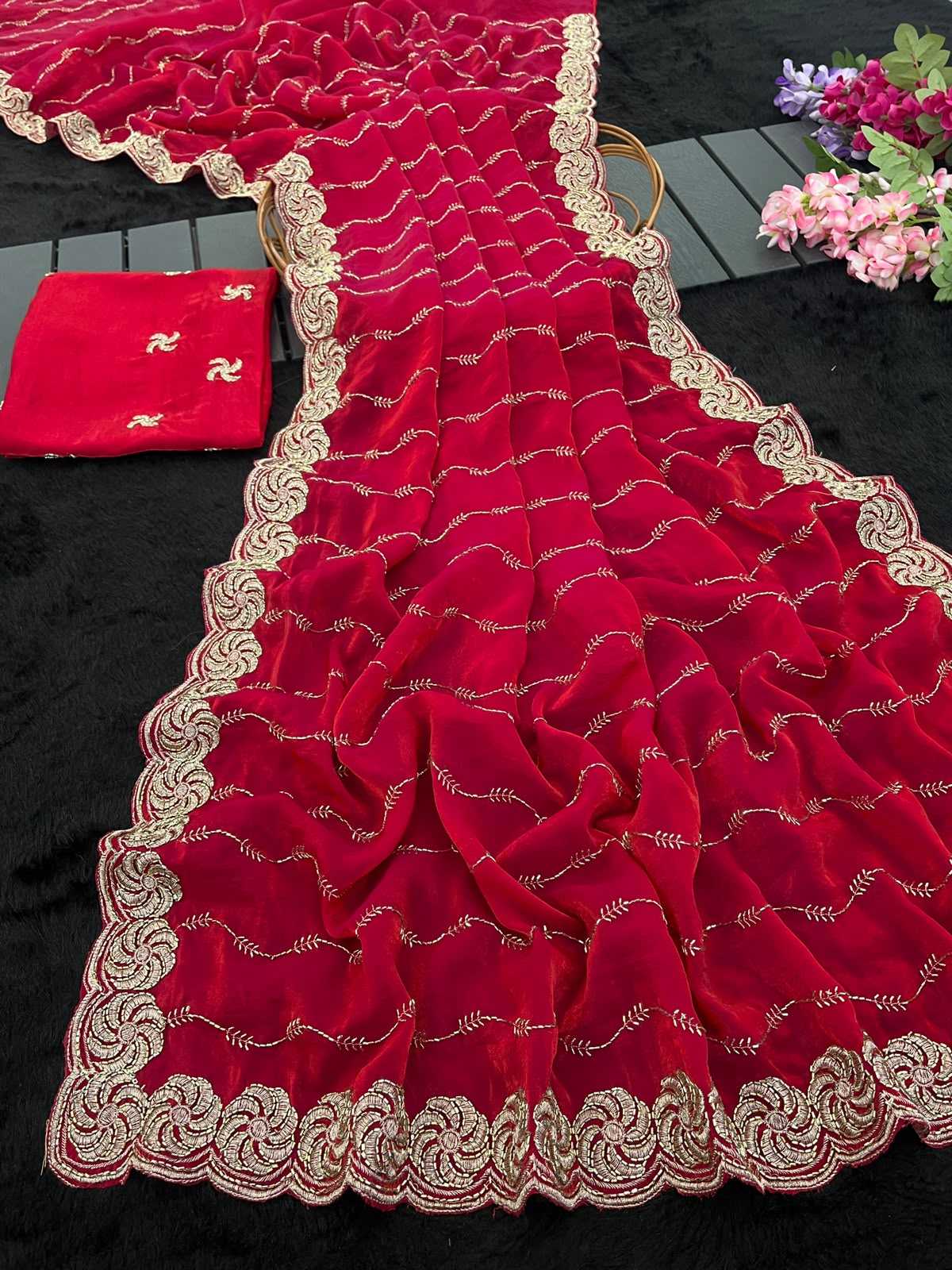 YNF Wholesale Satin Embroidered Sarees KESH610 840 | Surat Manufacturer