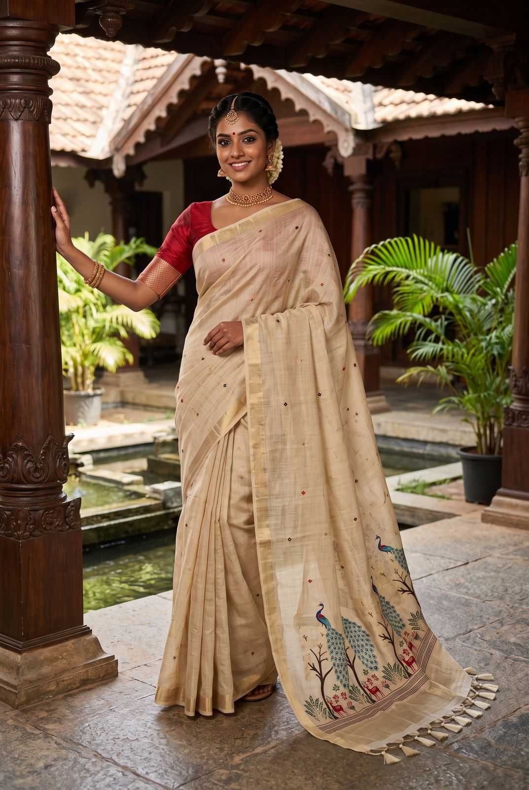 YNF Wholesale Cotton Zari Border Sarees KESH634 Vantara | Surat Manufacturer