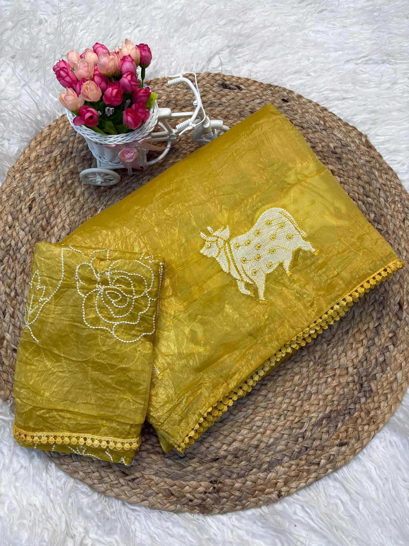 YNF Wholesale Soft Gold Crush Designer Sarees  | Surat Manufacturer