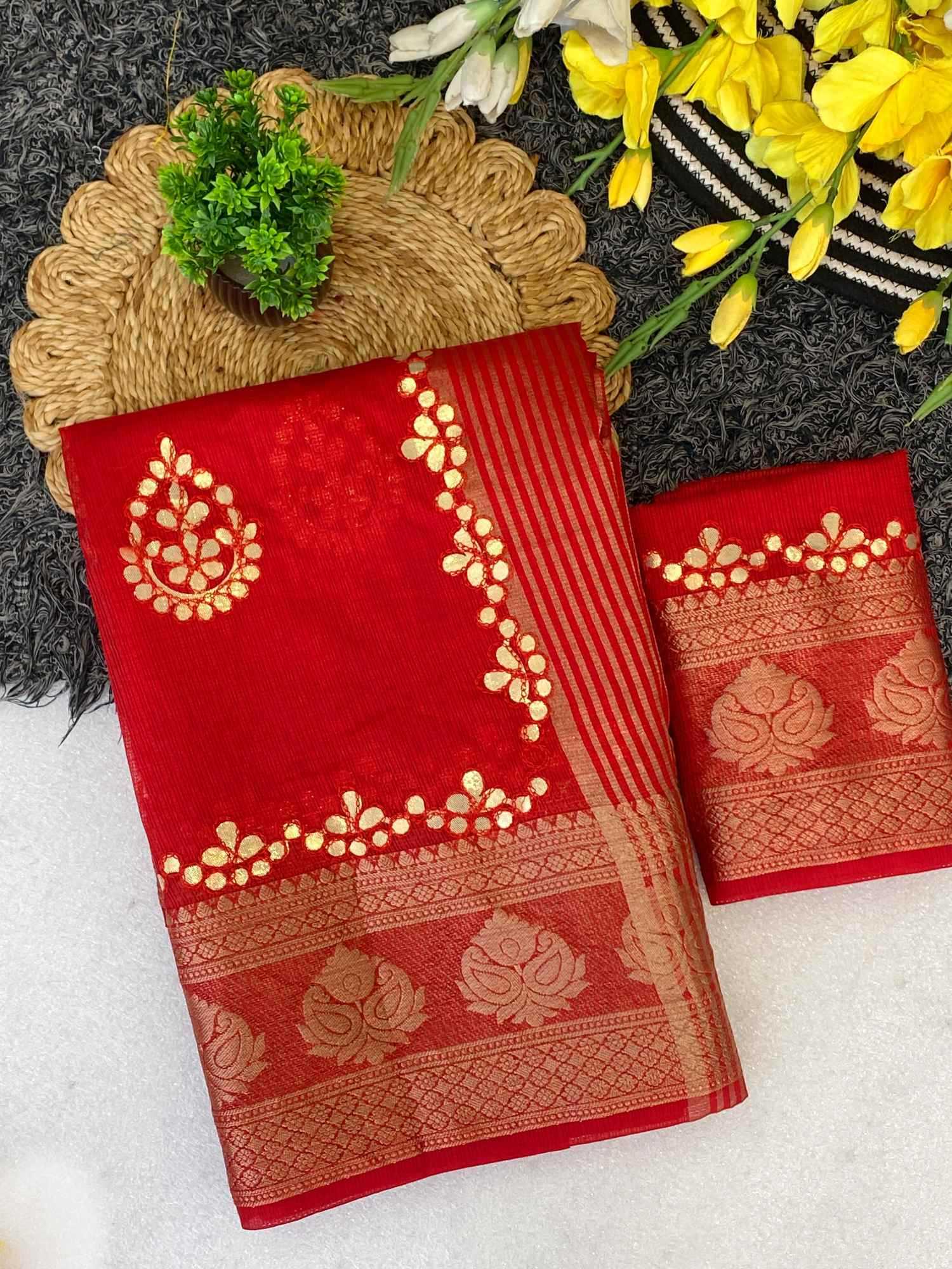 YNF Wholesale Cotton Zari Border Sarees  | Surat Manufacturer