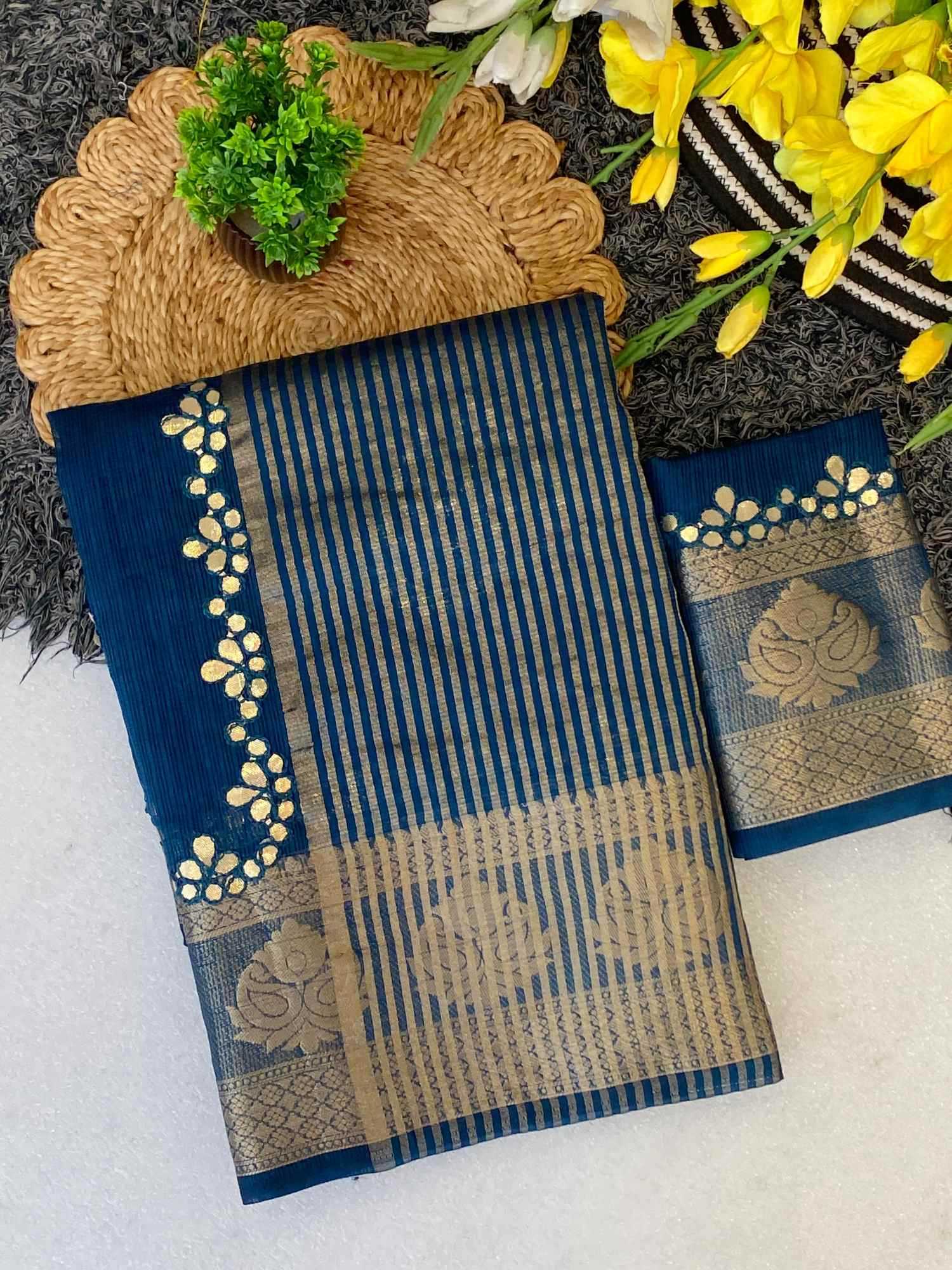 YNF Wholesale Cotton Zari Border Sarees  | Surat Manufacturer