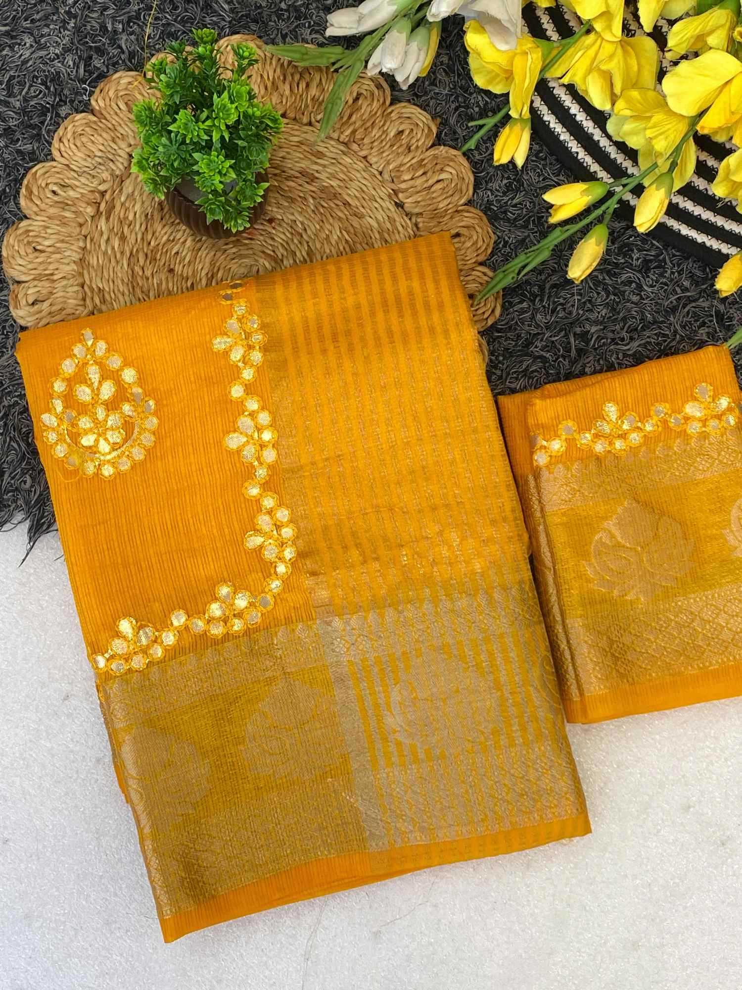 YNF Wholesale Cotton Zari Border Sarees  | Surat Manufacturer