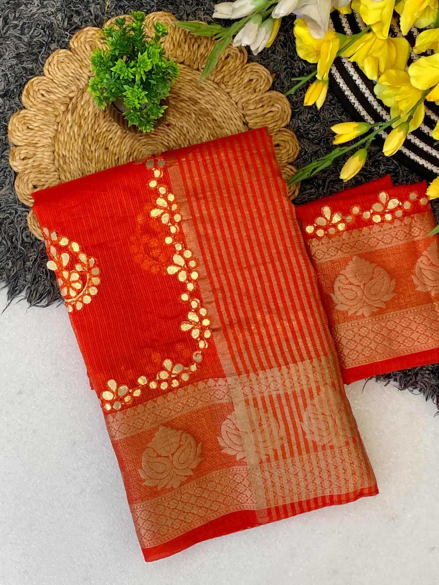 YNF Wholesale Cotton Zari Border Sarees  | Surat Manufacturer