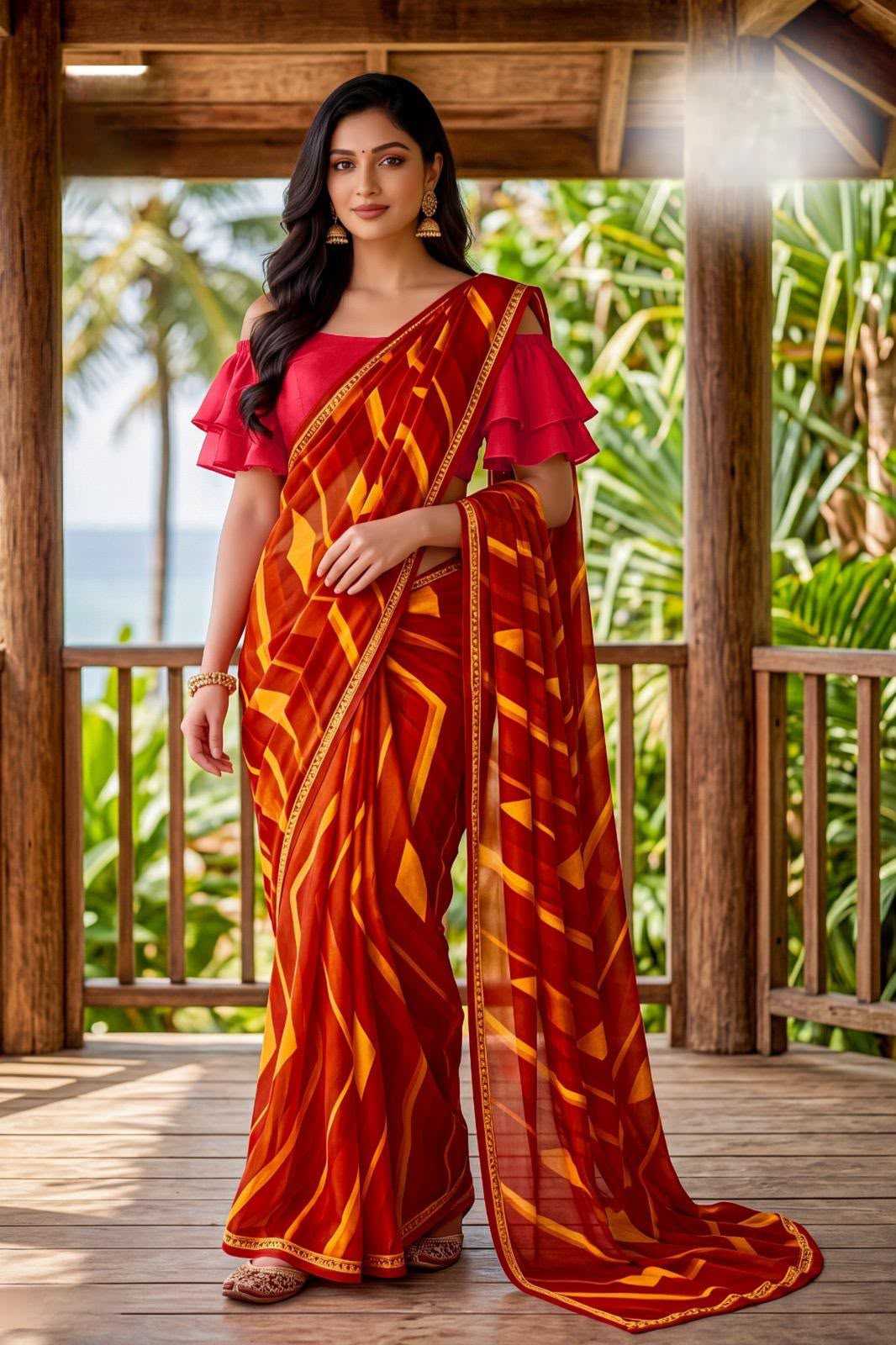 YNF Wholesale Georgette Designer Sarees  | Surat Manufacturer