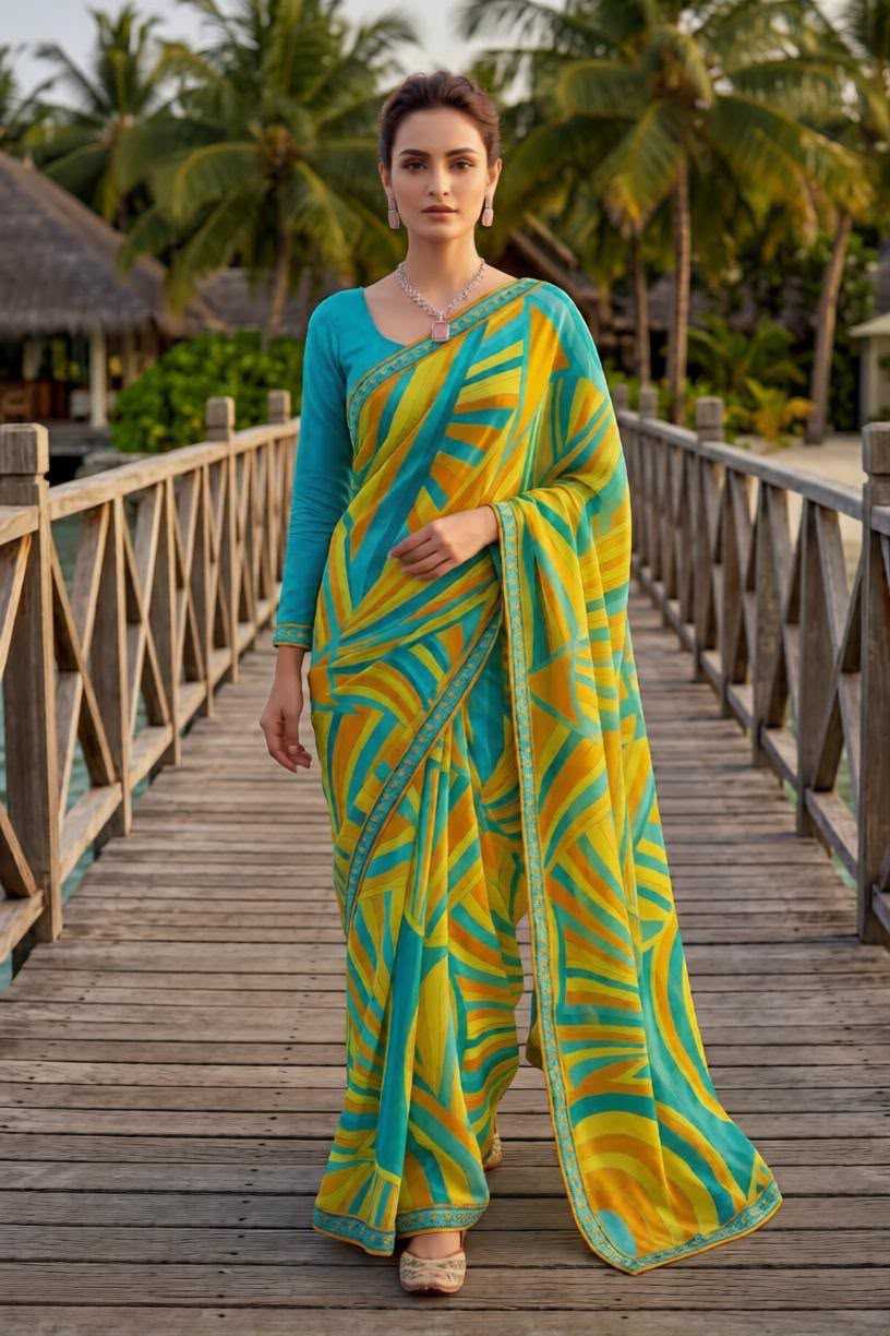 YNF Wholesale Georgette Designer Sarees  | Surat Manufacturer