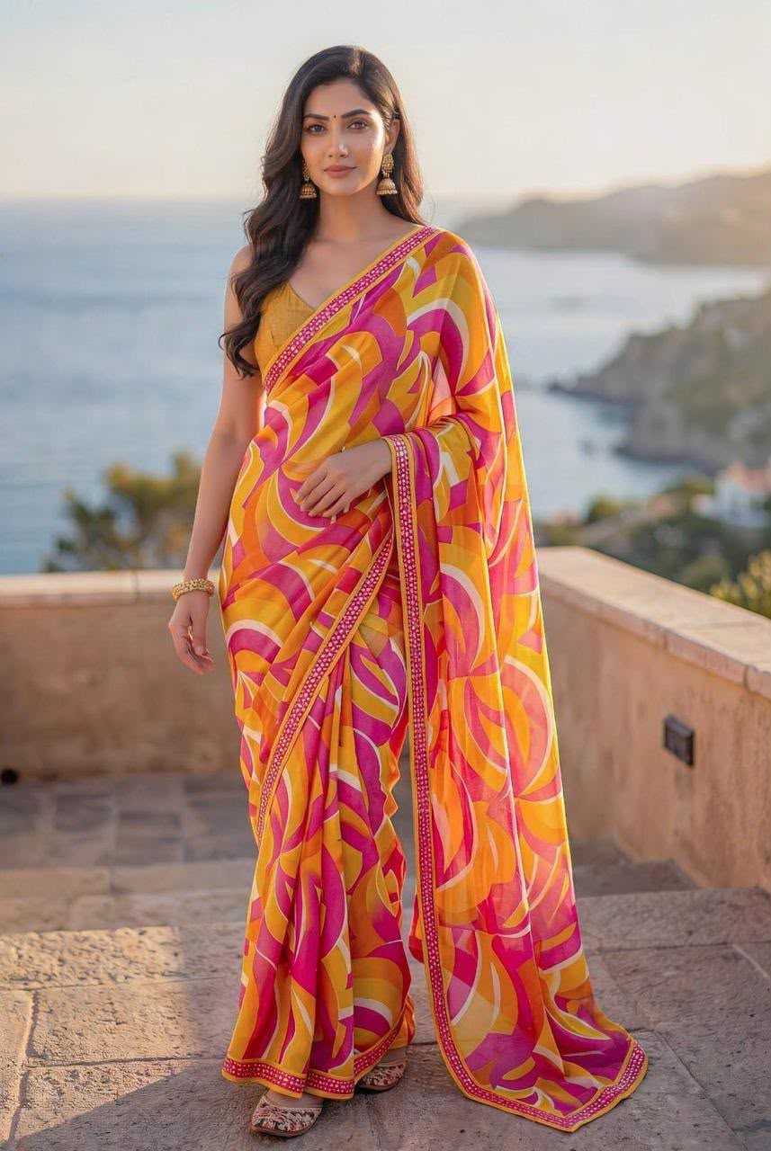 YNF Wholesale Georgette Designer Sarees  | Surat Manufacturer