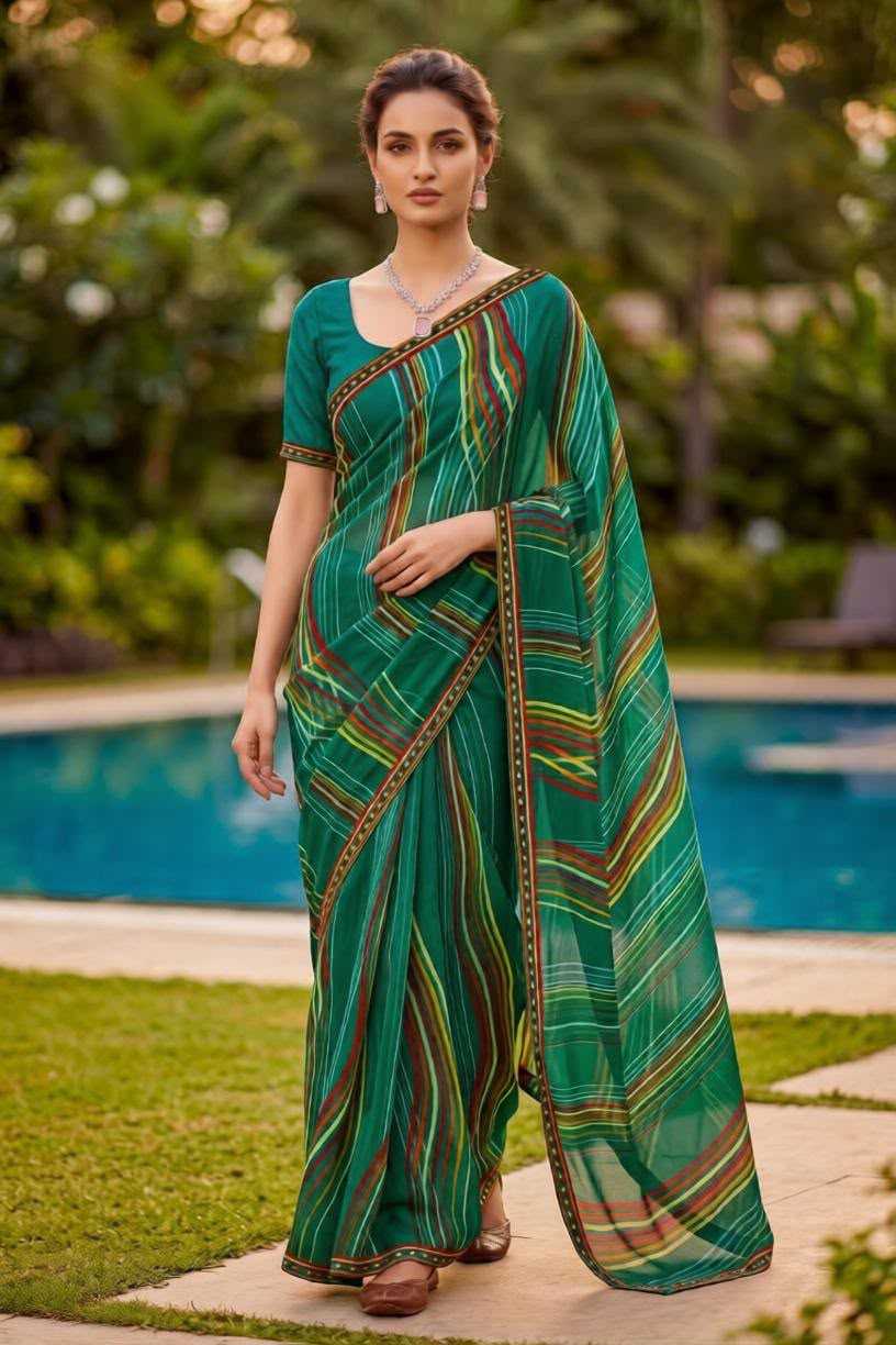 YNF Wholesale Georgette Designer Sarees  | Surat Manufacturer