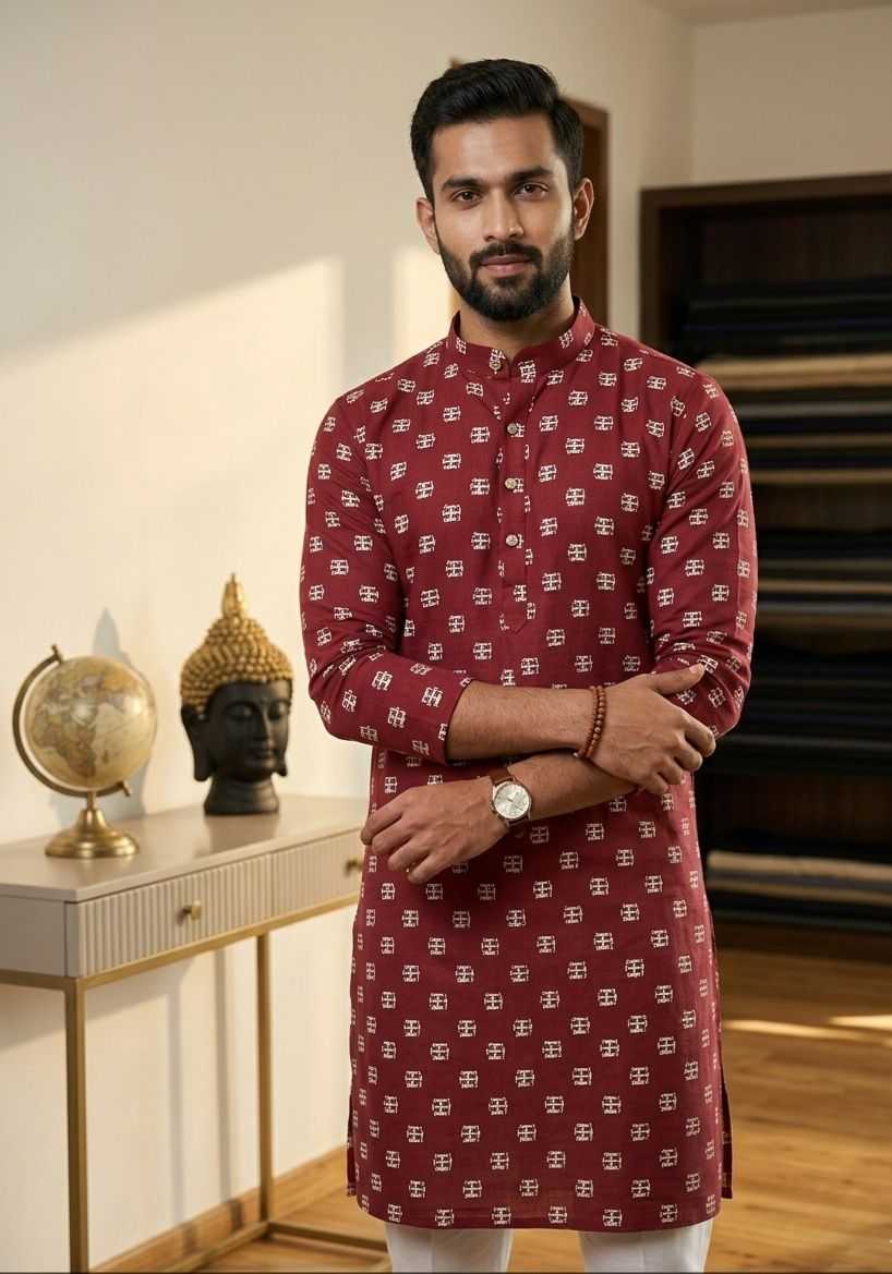 YNF Wholesale Cotton Mens Kurta Pyjama KESH650 EAV | Surat Manufacturer