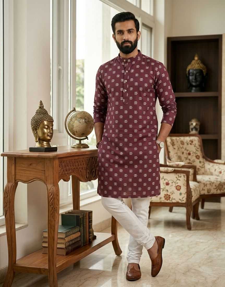 YNF Wholesale Cotton Mens Kurta Pyjama KESH650 EAV | Surat Manufacturer
