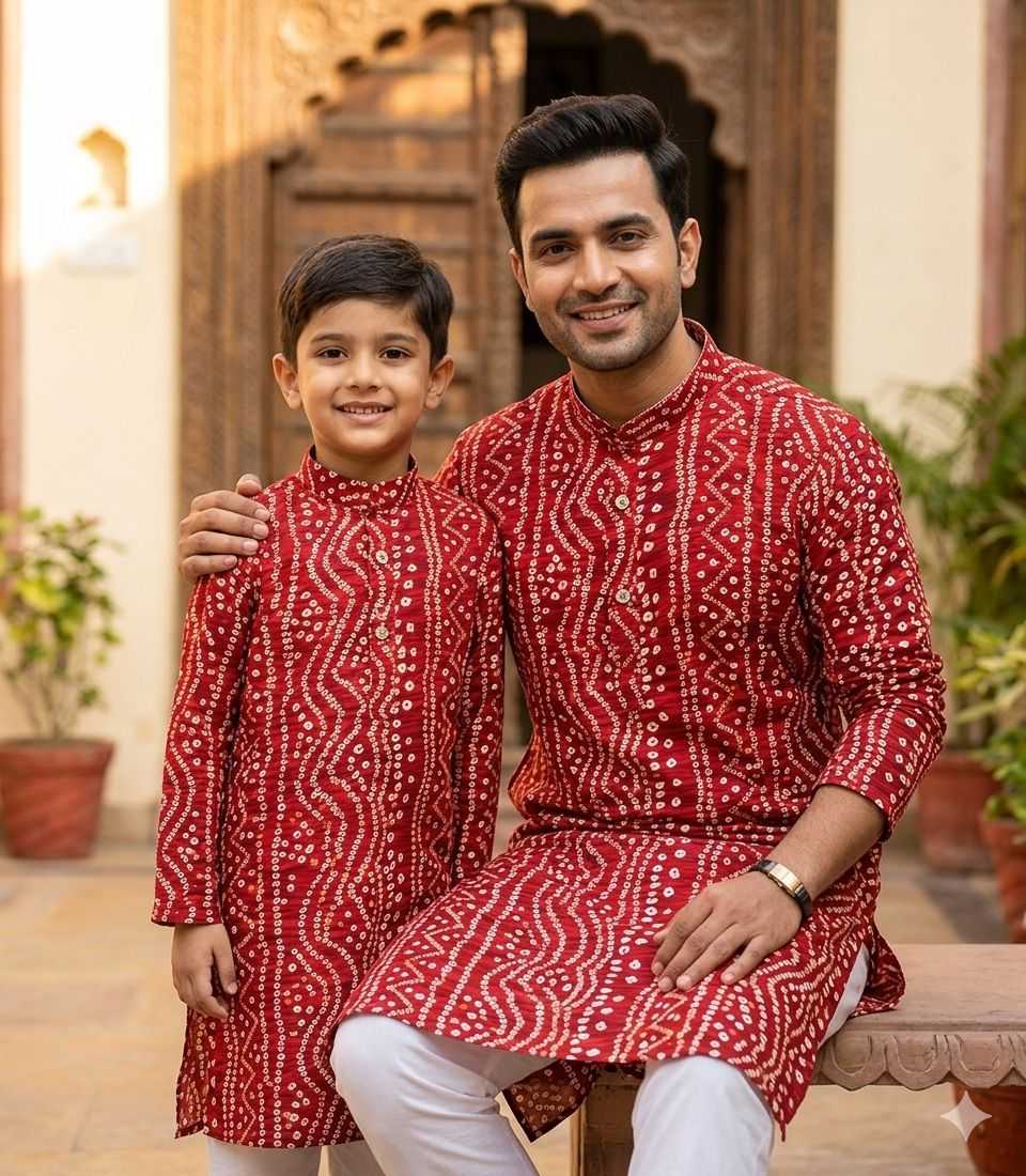 YNF Wholesale Cotton Father Son Combo Wears KESH650 Hip | Surat Manufacturer