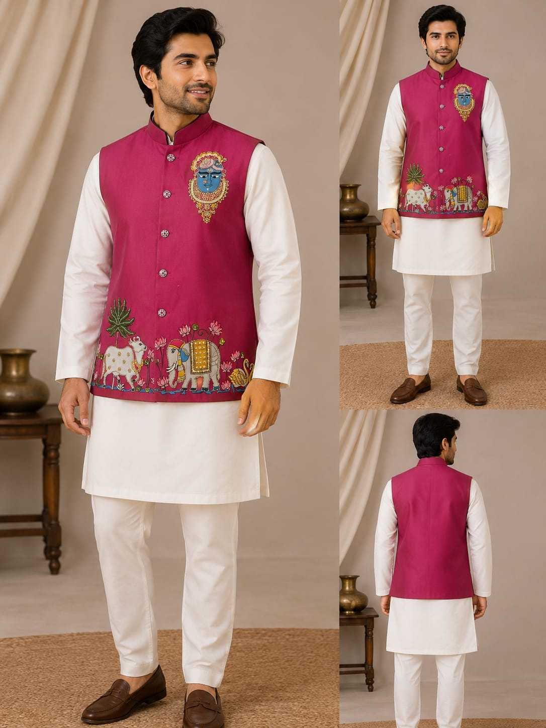 YNF Wholesale Malay Satin Silk Mens Kurta Pyjama KESH650 Kur | Surat Manufacturer