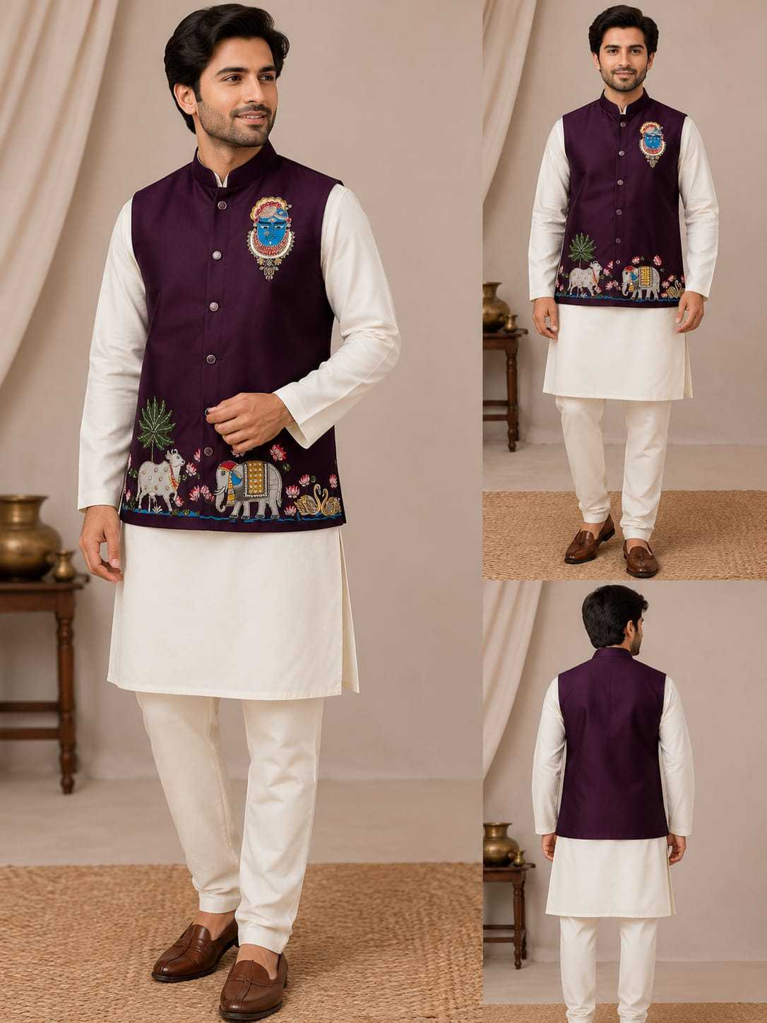 YNF Wholesale Malay Satin Silk Mens Kurta Pyjama KESH650 Kur | Surat Manufacturer