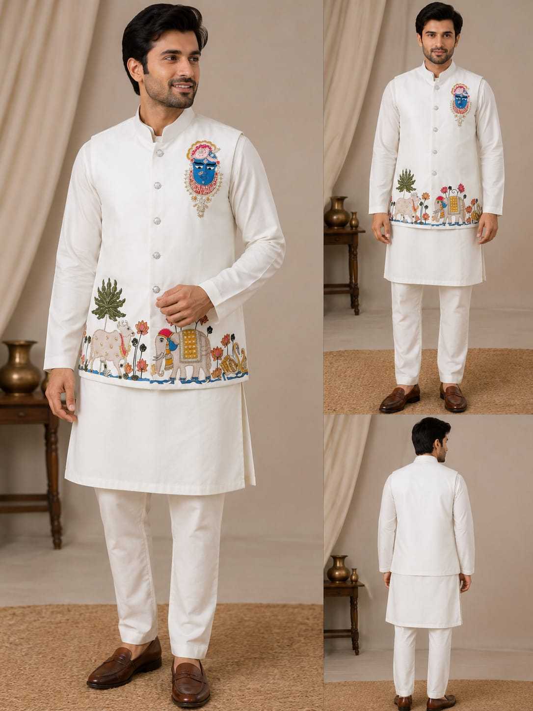 YNF Wholesale Malay Satin Silk Mens Kurta Pyjama KESH650 Kur | Surat Manufacturer