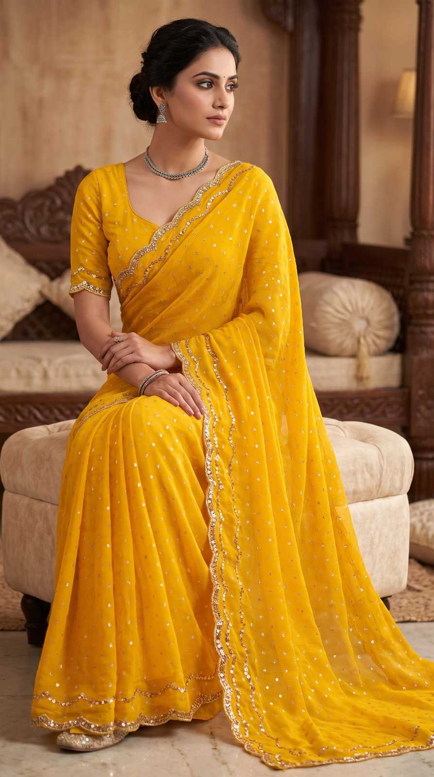 YNF Wholesale Pure Silk Party Wear Sarees  | Surat Manufacturer