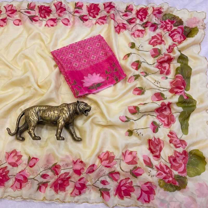 YNF Wholesale Tabby Silk Printed Sarees  | Surat Manufacturer