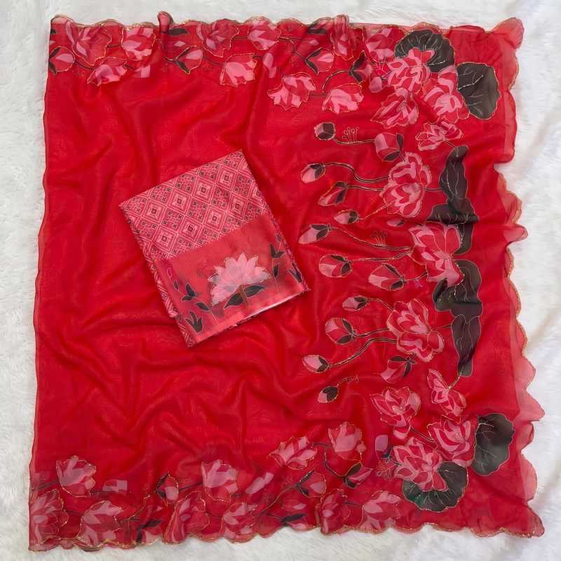 YNF Wholesale Tabby Silk Printed Sarees  | Surat Manufacturer