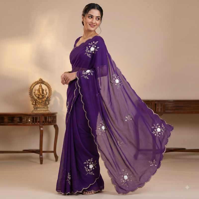 YNF Wholesale Crush Silk Designer Sarees  | Surat Manufacturer