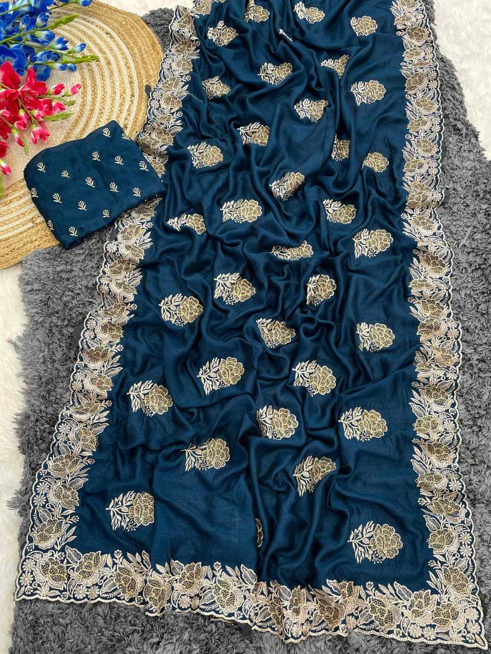 YNF Wholesale Soft Vichitra Stone Work Saree KESH651 Rani Vichitra | Surat Manufacturer
