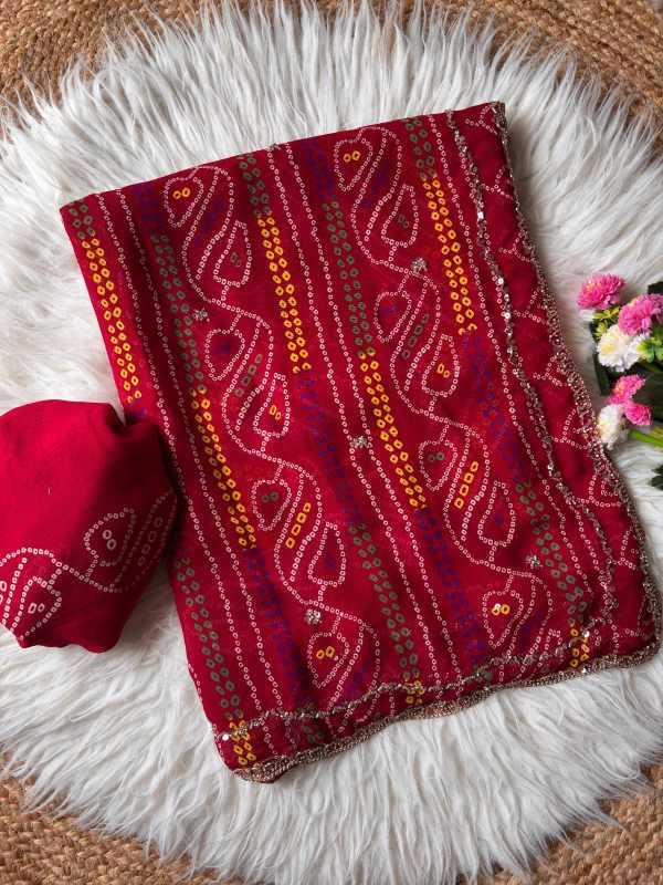 YNF Wholesale Faux Georgette Printed Sarees  | Surat Manufacturer