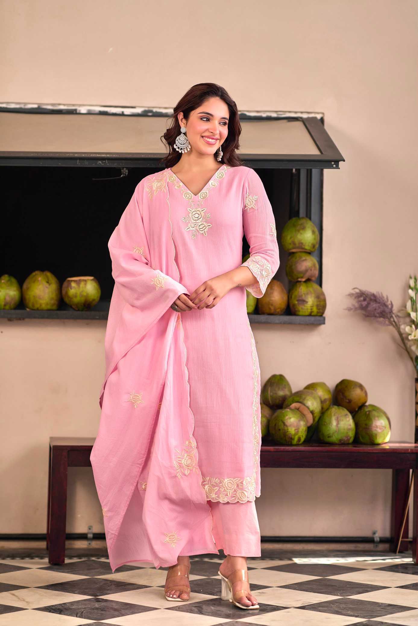 YNF Wholesale Chinon Embroidery Suits  | Surat Manufacturer