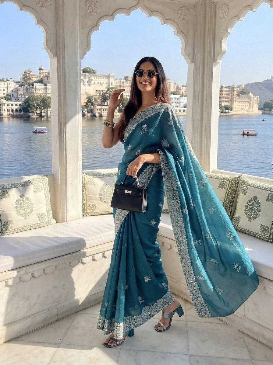 YNF Wholesale Chiffon Designer Silk Sarees  | Surat Manufacturer