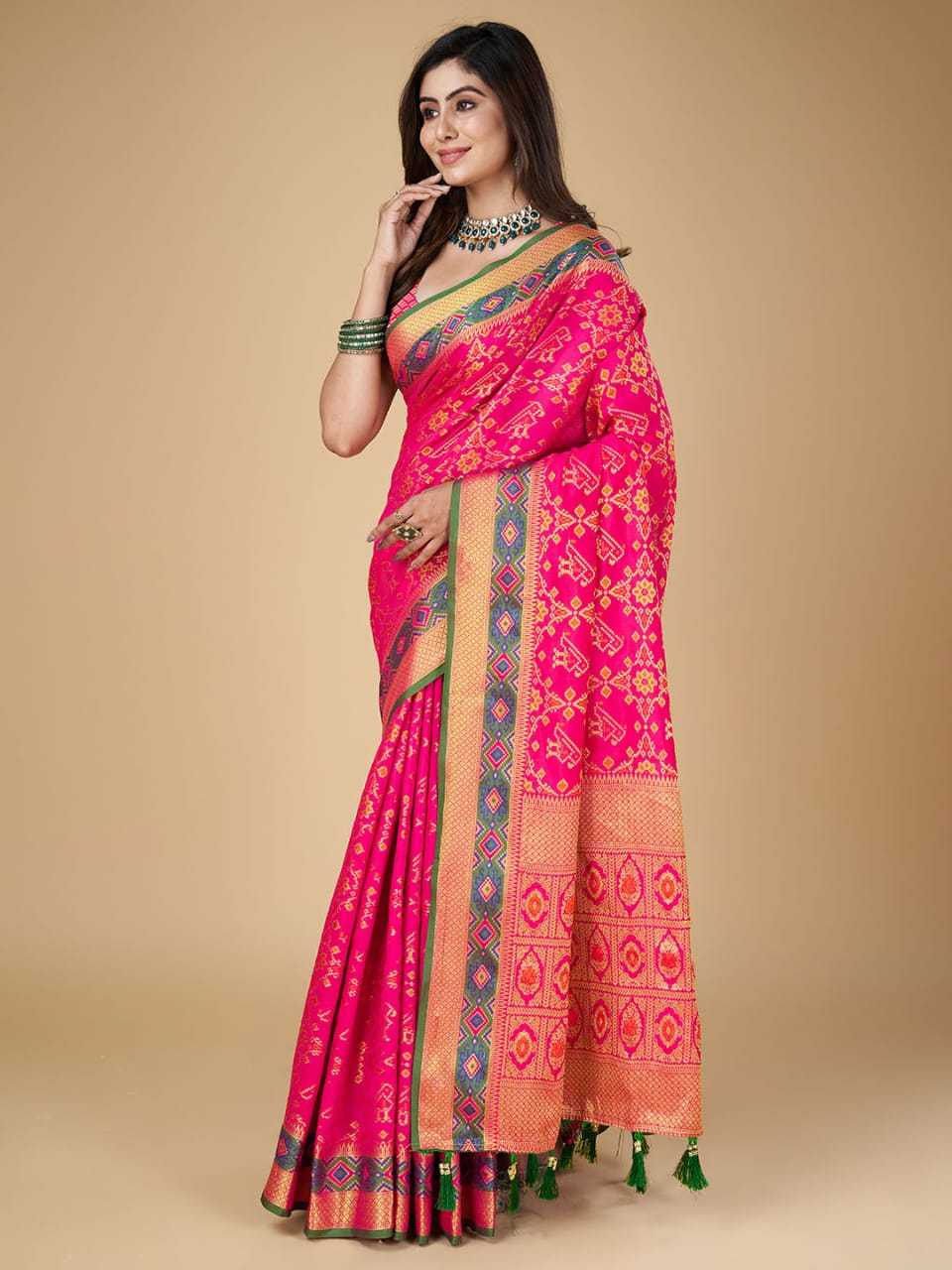 YNF Wholesale Patola Silk Lace Border Sarees  | Surat Manufacturer