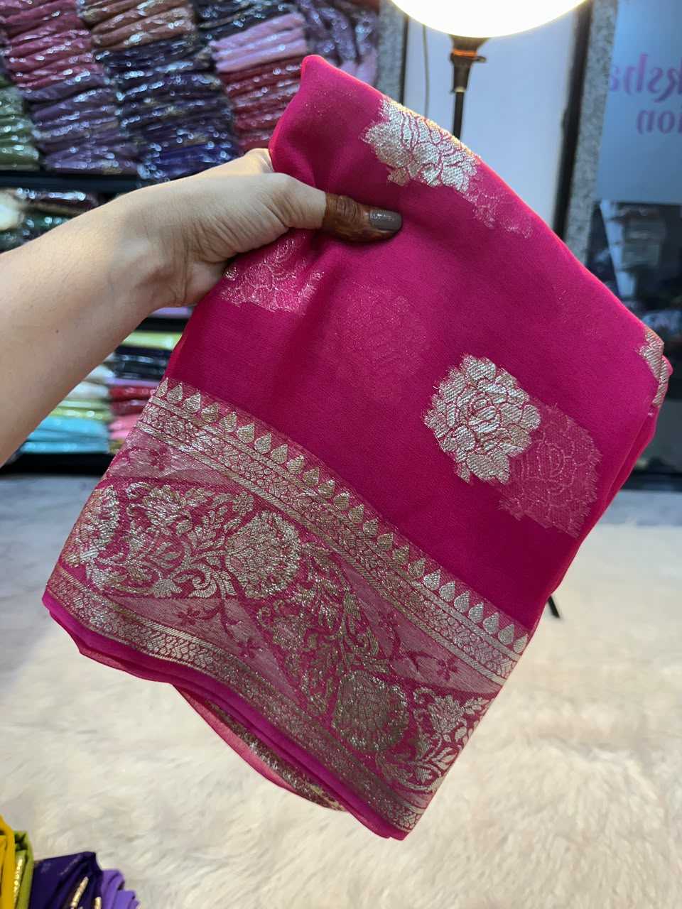 YNF Wholesale Viscose Georgette Sarees  | Surat Manufacturer