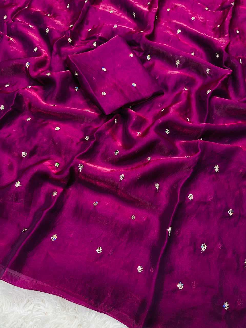 YNF Wholesale Space Silk Sequence Sarees  | Surat Manufacturer