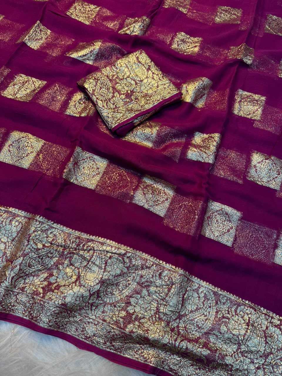 YNF Wholesale Georgette Fancy Sarees  | Surat Manufacturer