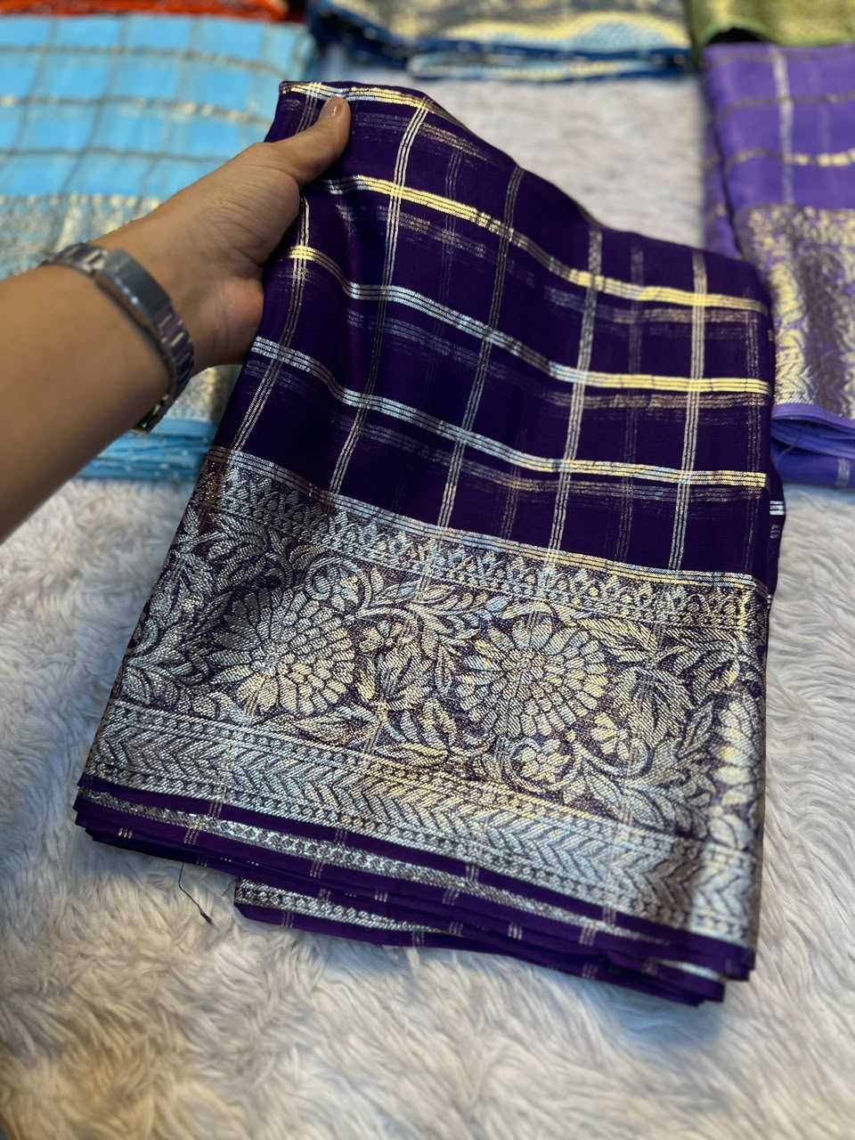 YNF Wholesale Premium Georgette Designer Sarees KESH671 Roshni | Surat Manufacturer