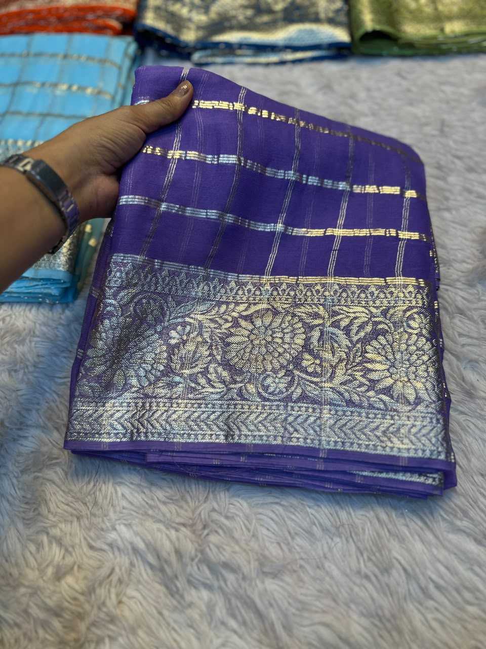 YNF Wholesale Premium Georgette Designer Sarees KESH671 Roshni | Surat Manufacturer