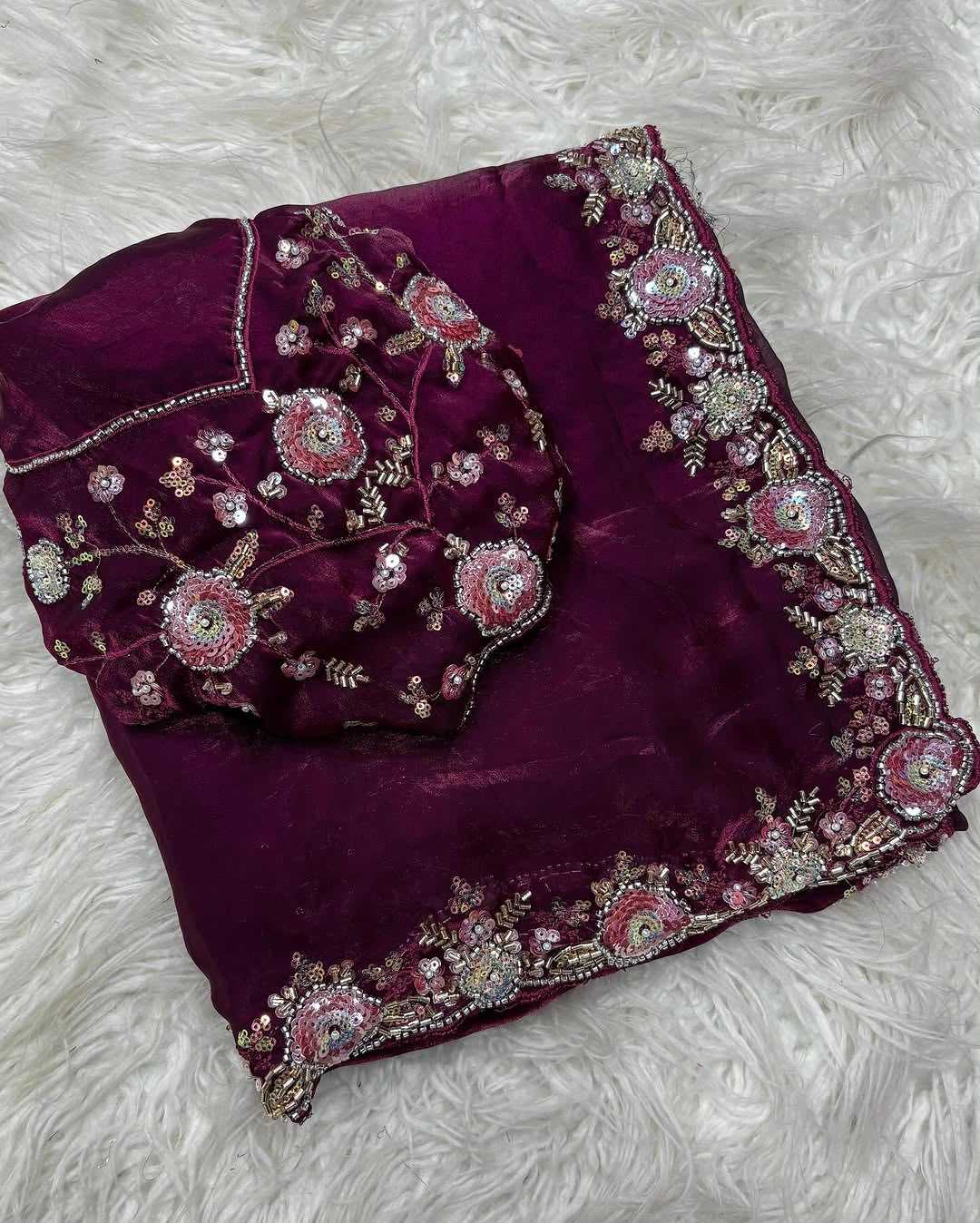 YNF Wholesale Fancy Sequin Sarees  | Surat Manufacturer
