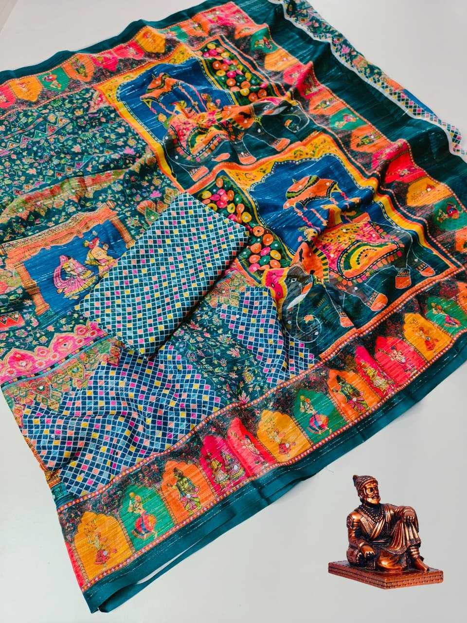 YNF Wholesale Fancy Ajrakh Sarees  | Surat Manufacturer