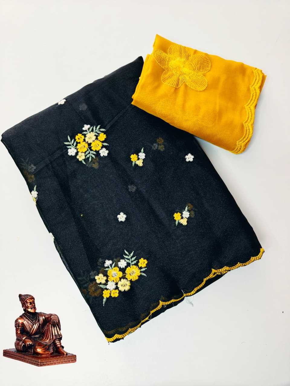 YNF Wholesale Premium Georgette Ready To Wear Sarees KESH673 STAR EMBROIDERY | Surat Manufacturer