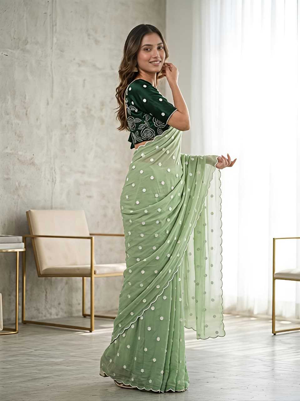YNF Wholesale Georgette Georgette Sarees  | Surat Manufacturer