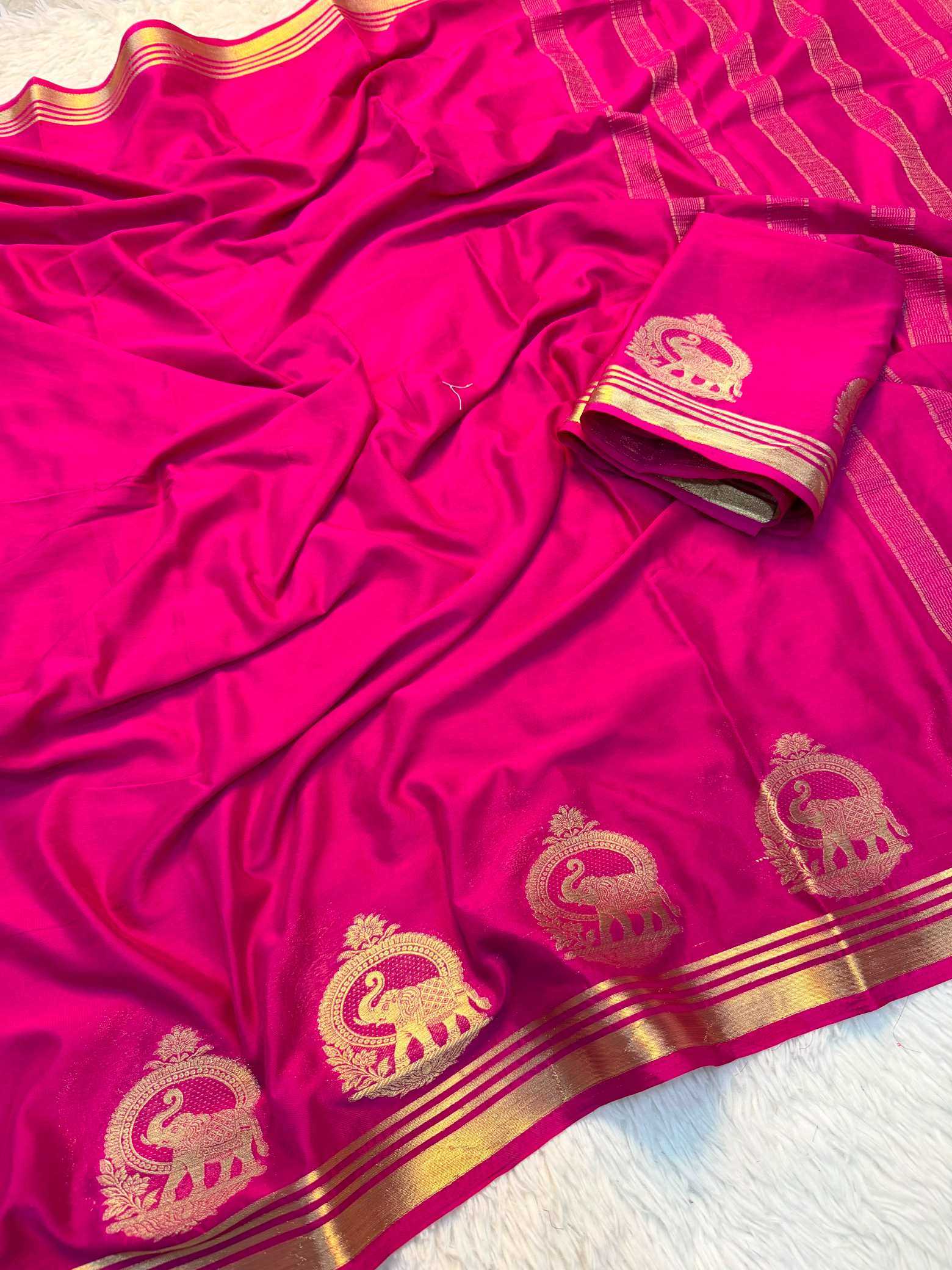 YNF Wholesale Viscose Georgette Sarees KESH676 Aachala | Surat Manufacturer