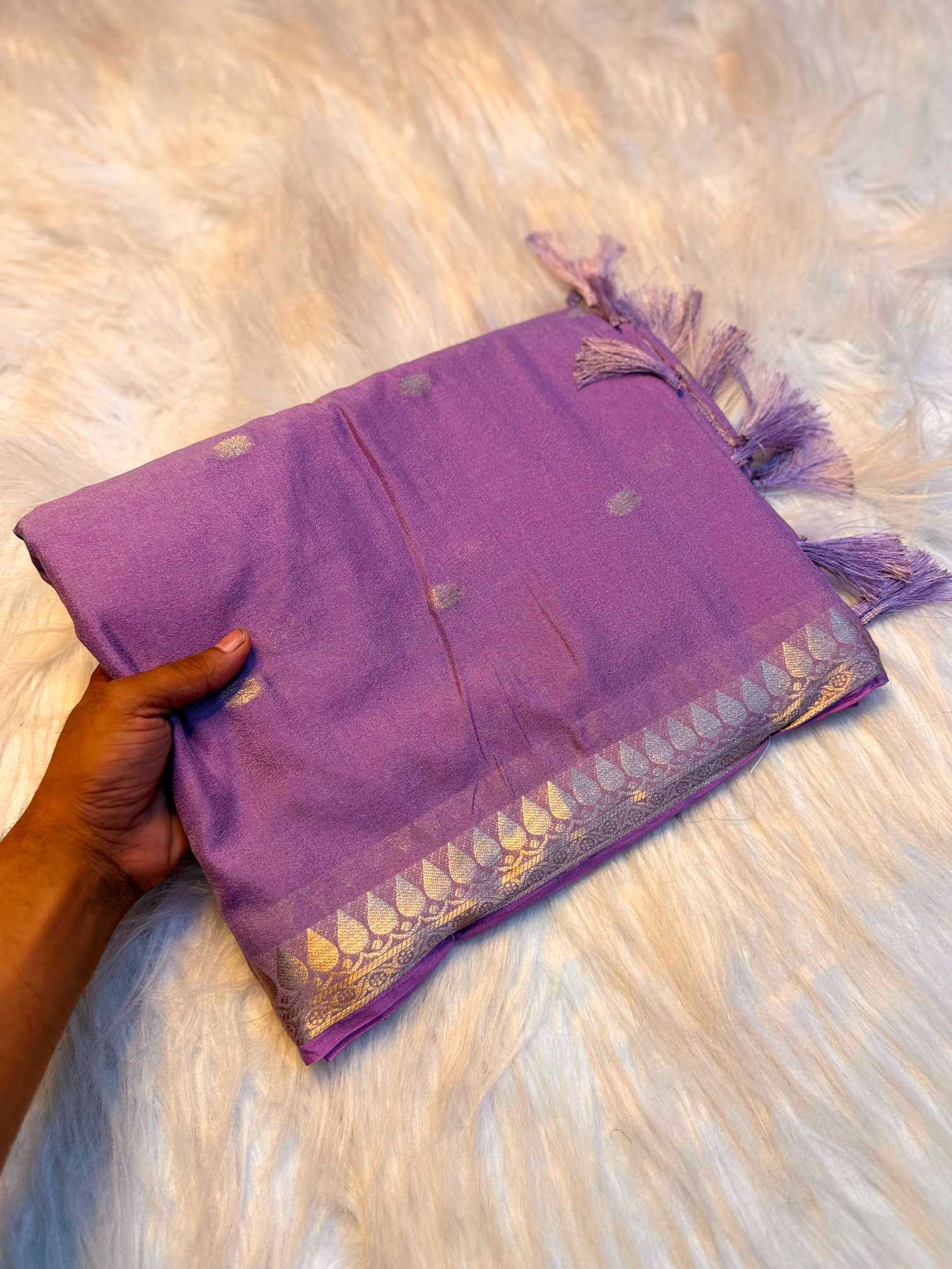 YNF Wholesale Crepe Silk Crepe Silk Saree KESH676 Temple Butta | Surat Manufacturer