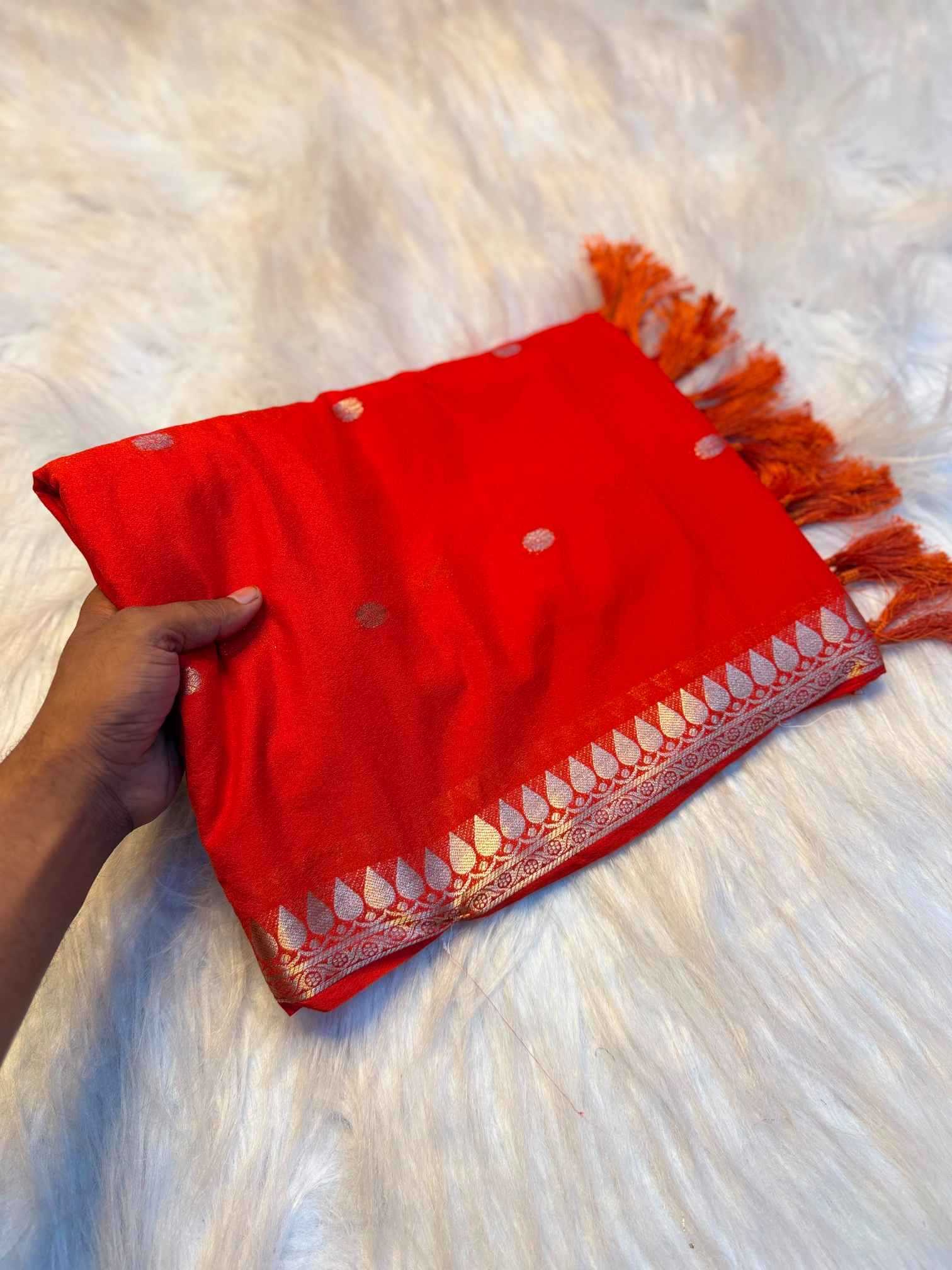 YNF Wholesale Viscose Viscose Saree KESH676 Temple Butta | Surat Manufacturer