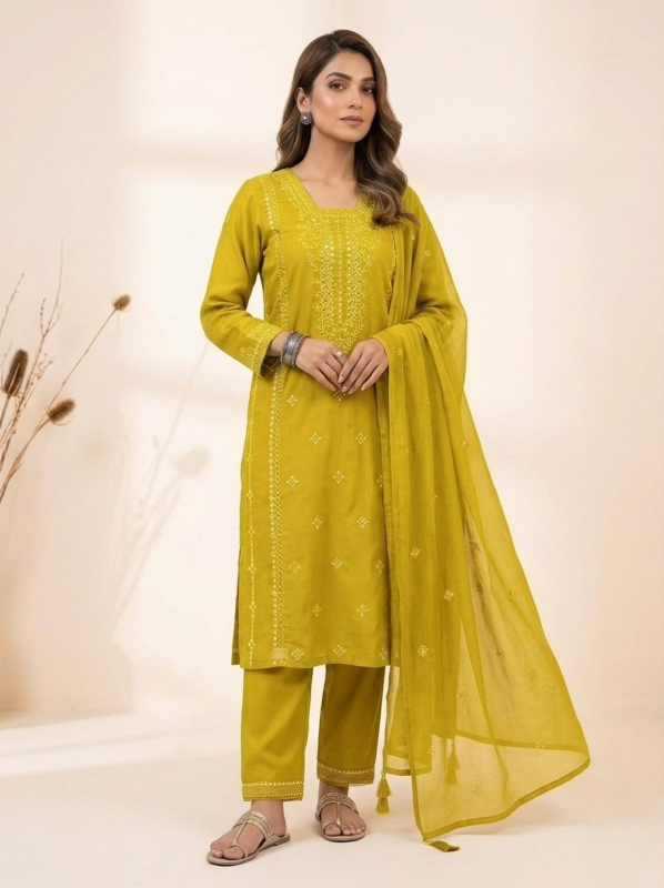 YNF Wholesale Heavy Roman Silk Embroidery Suits  | Surat Manufacturer