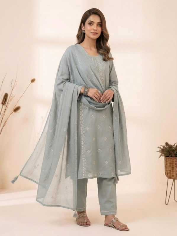 YNF Wholesale Heavy Roman Silk Embroidery Suits  | Surat Manufacturer
