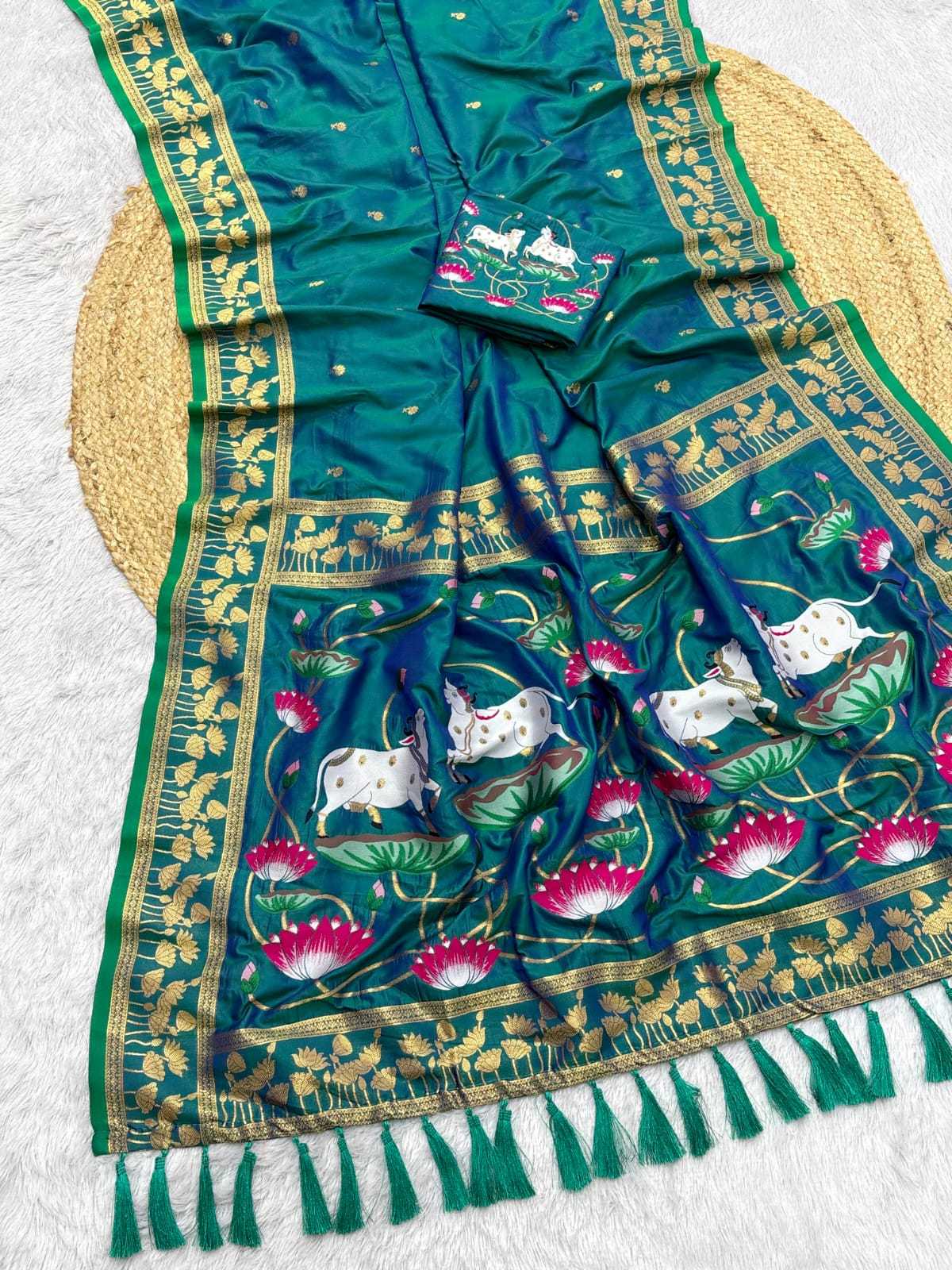 YNF Wholesale Premium Silk Floral Sarees KESH679 Kamadhenu | Surat Manufacturer