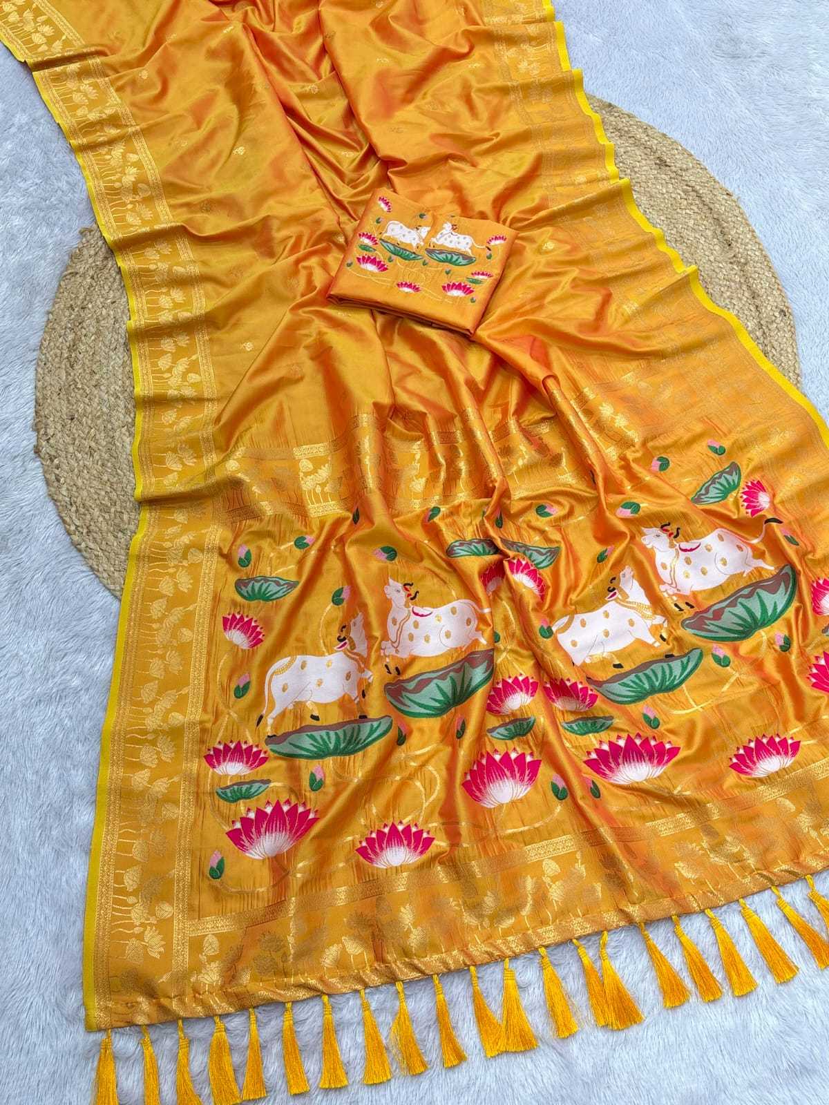 YNF Wholesale Premium Silk Floral Sarees KESH679 Kamadhenu | Surat Manufacturer