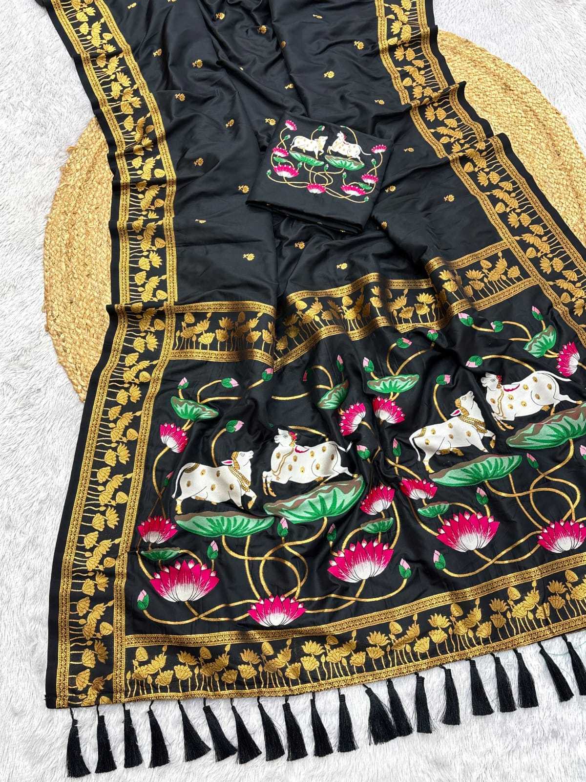 YNF Wholesale Premium Silk Floral Sarees KESH679 Kamadhenu | Surat Manufacturer